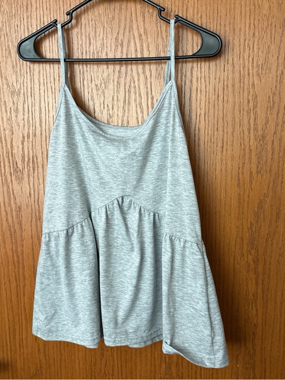 Light Gray Sleeveless Babydoll Tank Top
